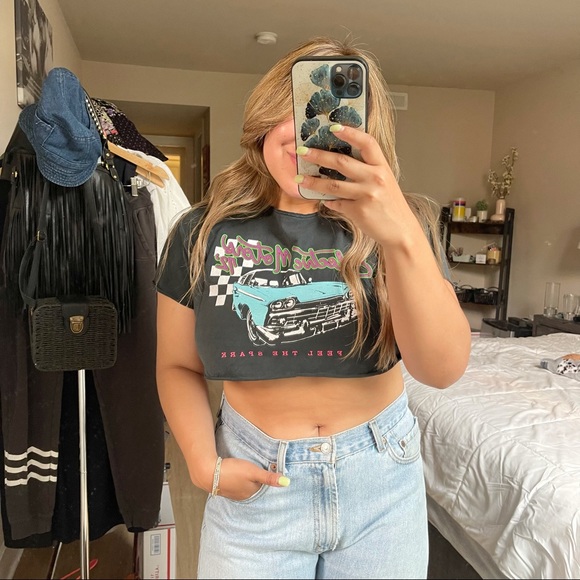 Brandy Melville Tops - Brandy Melville John Galt | Vintage Inspired Super Cropped Graphic Tee Size XS-M